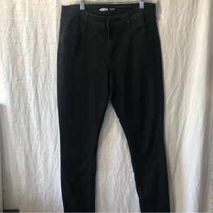 Old Navy super skinny mid rise black jeans semi crop size 10